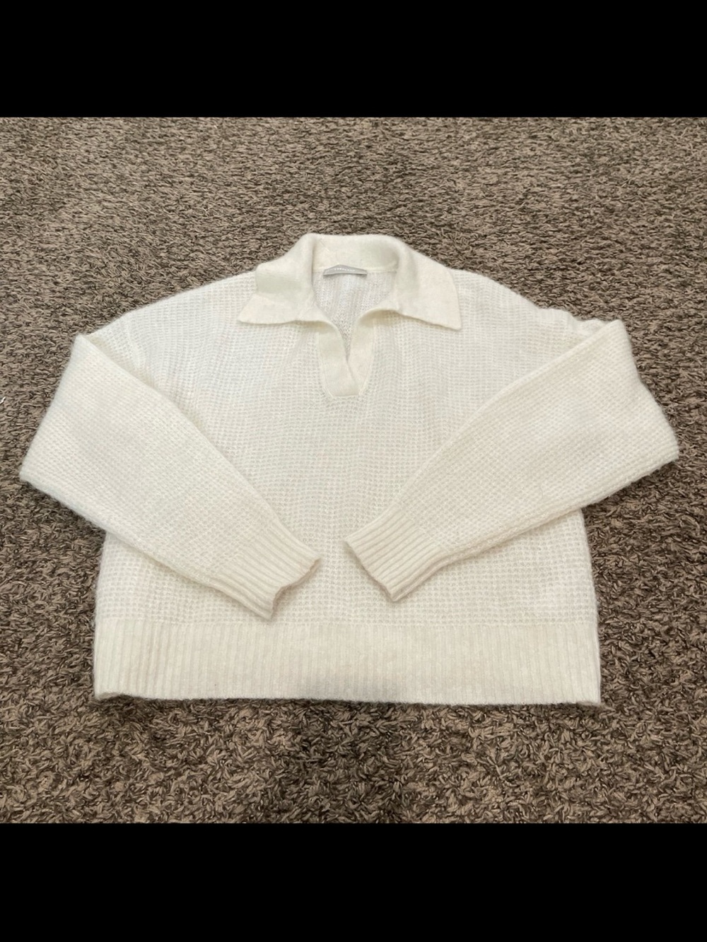 Everlane, waffle knit collar, alpaca blend sweater, medium